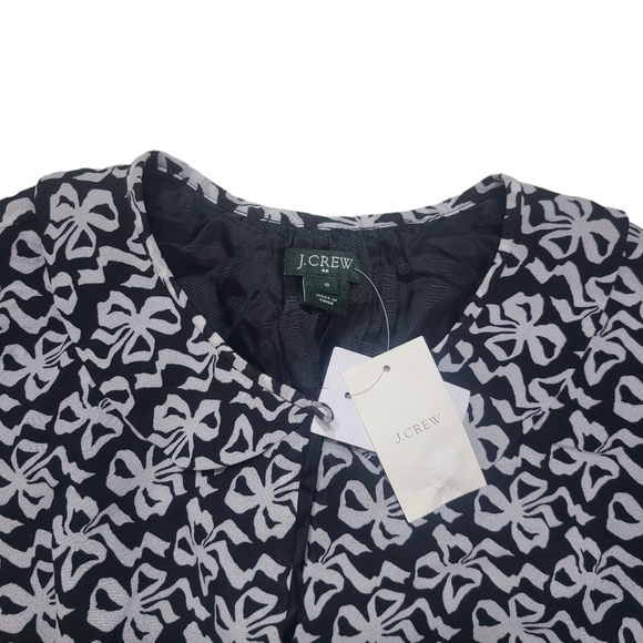 J. Crew Factory Bow Tie Peter Pan Cap Sleeve Dress - Picture 2 of 8